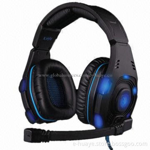 Glittering Gaming Headset with 7.1 Surround Sound Channels, 20Hz to 20kHz Frequency Range